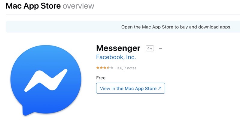 facebook messager app download for mac